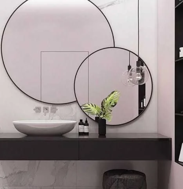 23. RUNDT DOBBELT UTEN BELYSNING MED RAMME