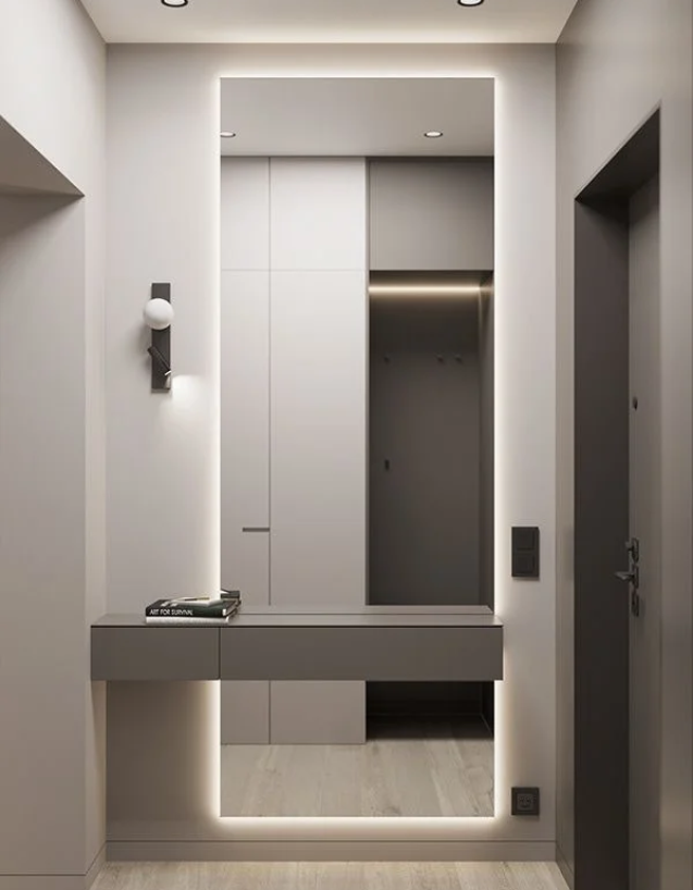 28. REKTANGULÆRT SPEIL MED BAKGRUNNSBELYSNING