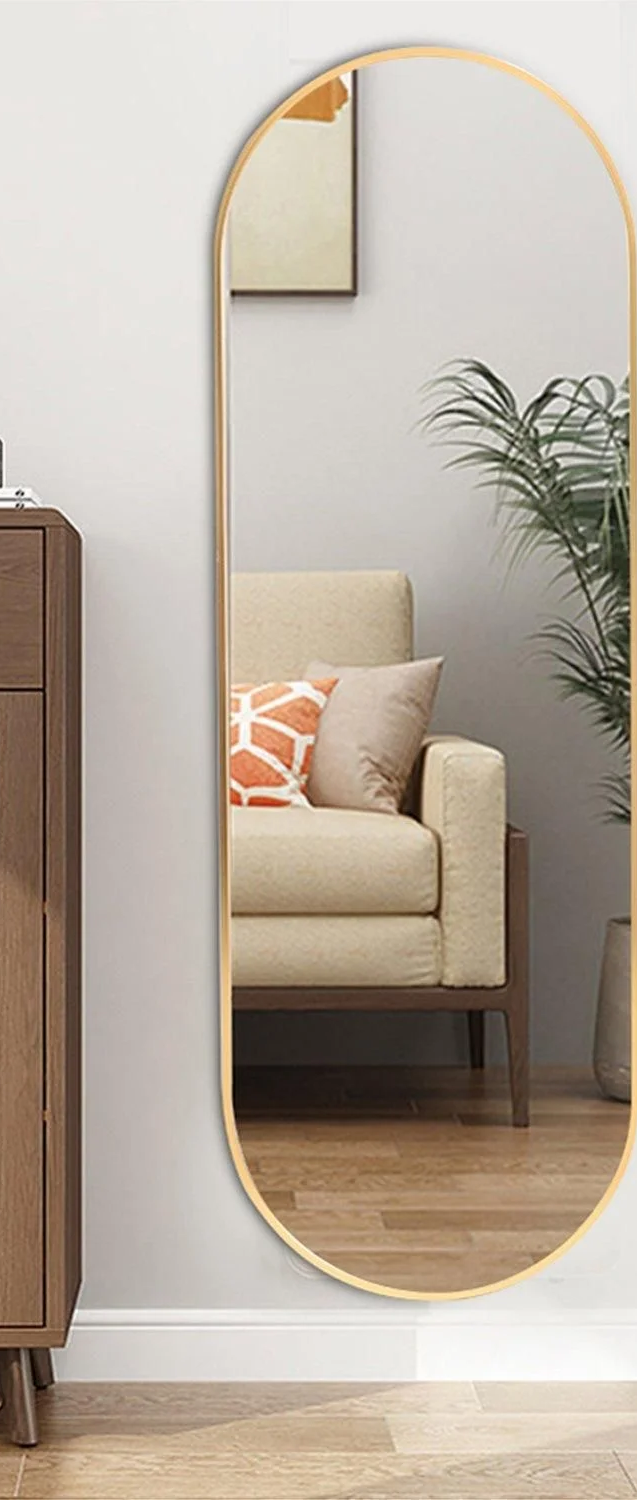 30. AVRUNDET SPEIL UTEN BELYSNING MED DEKORATIV RAMME