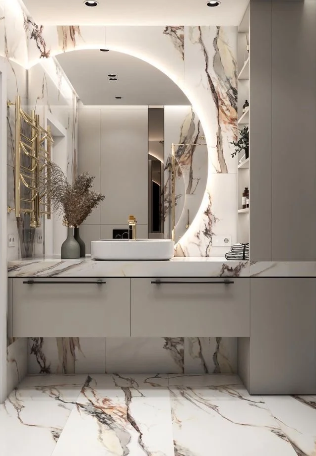 37. HALVRUNDT SPEIL MED BAKGRUNNSBELYSNING