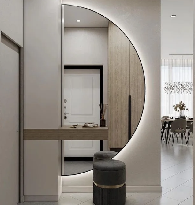 41. HALVRUNDT SPEIL MED BAKGRUNNSBELYSNING